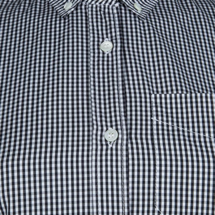 Pre Owned Miu Miu Black Gingham Checked Long Sleeve Buttondown Cotton Shirt S