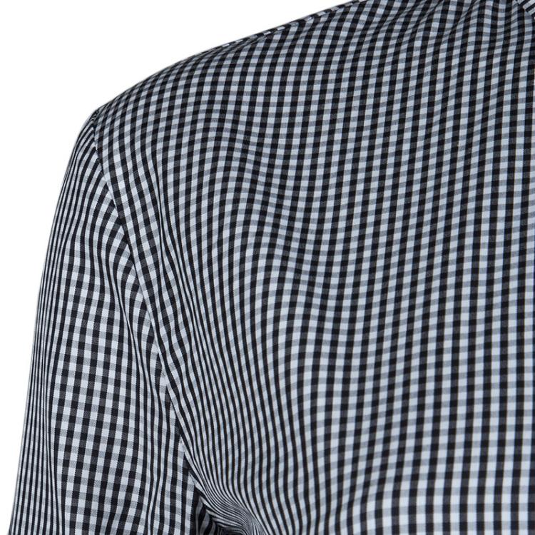 Pre Owned Miu Miu Black Gingham Checked Long Sleeve Buttondown Cotton Shirt S