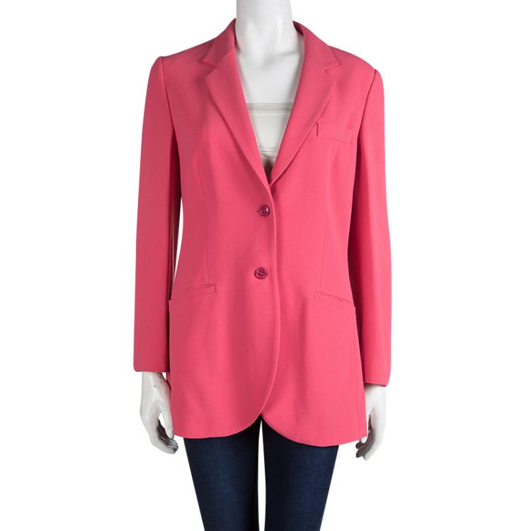 Pre Owned Miu Miu Pink Tailored Blazer M