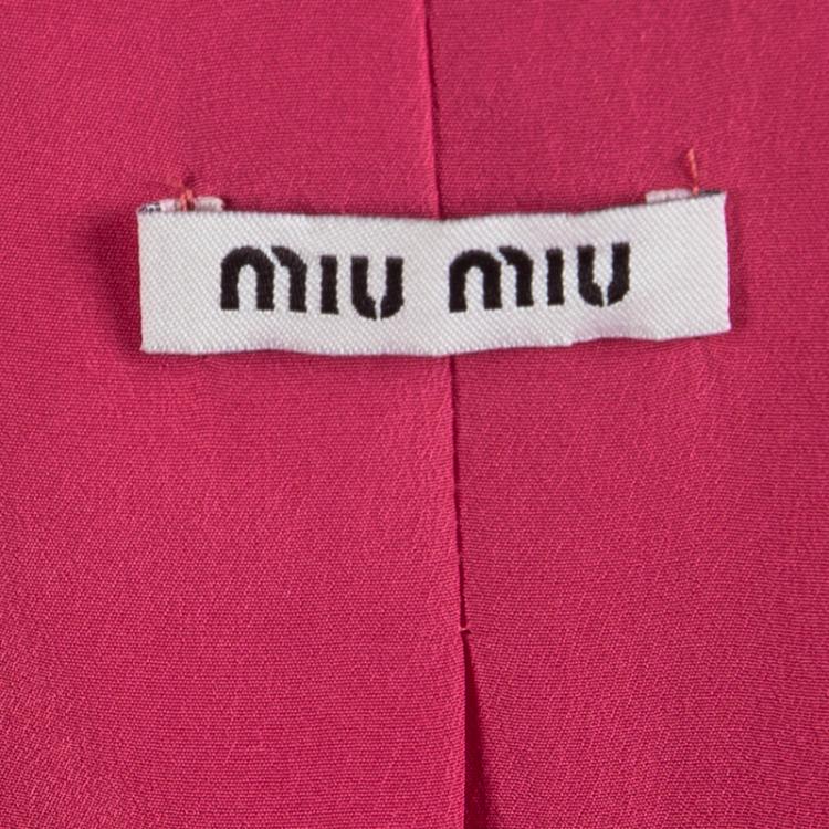 Pre Owned Miu Miu Pink Tailored Blazer M