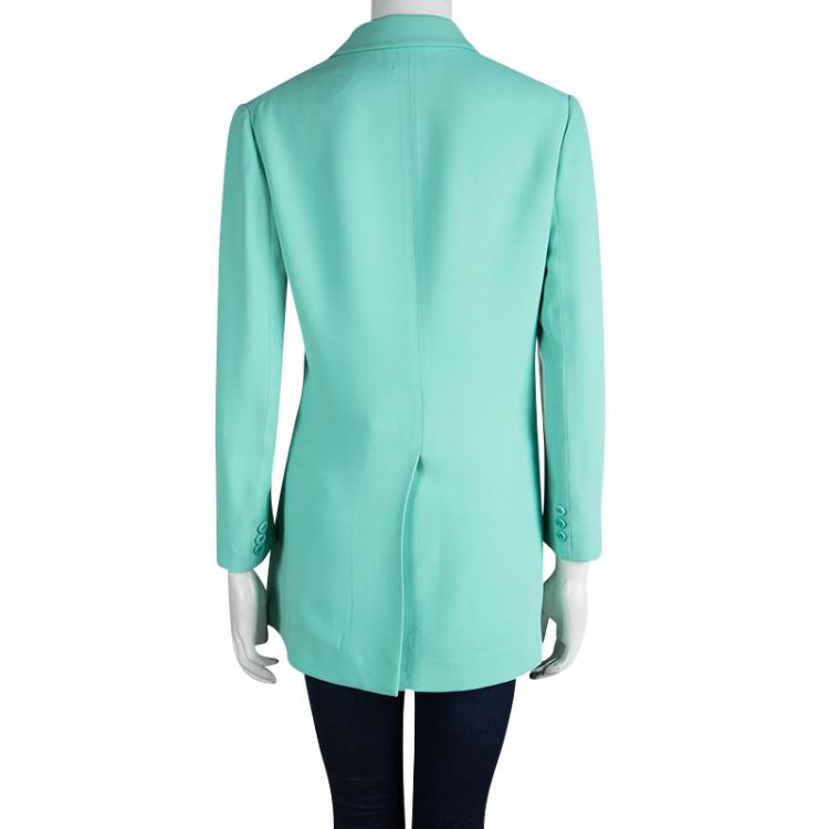 Pre Owned Miu Miu Turquoise Notched Collar Blazer M