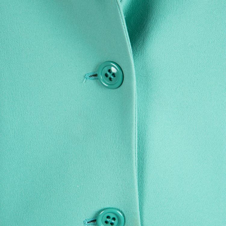 Pre Owned Miu Miu Turquoise Notched Collar Blazer M