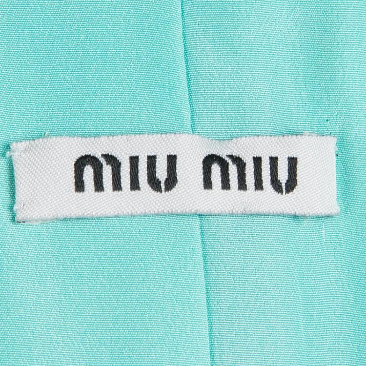 Pre Owned Miu Miu Turquoise Notched Collar Blazer M