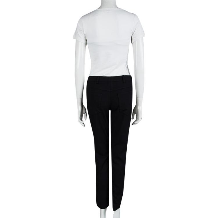 Pre Owned Miu Miu Black Wool Trousers M
