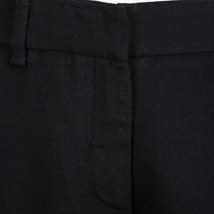 Pre Owned Miu Miu Black Wool Trousers M