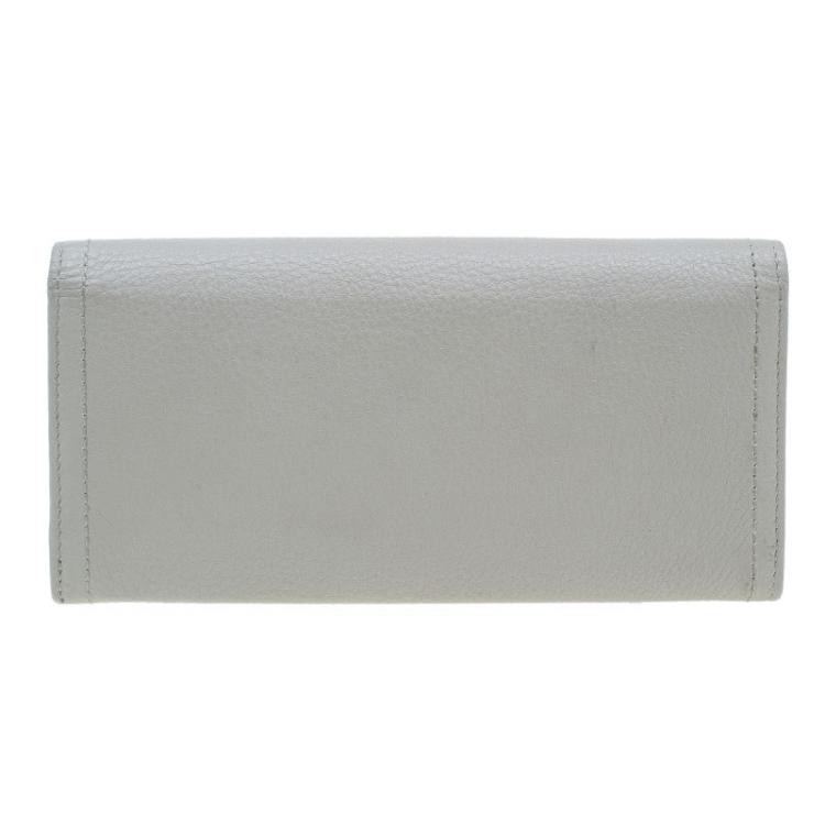 Pre Owned Miu Miu Grey Leather Continental Wallet