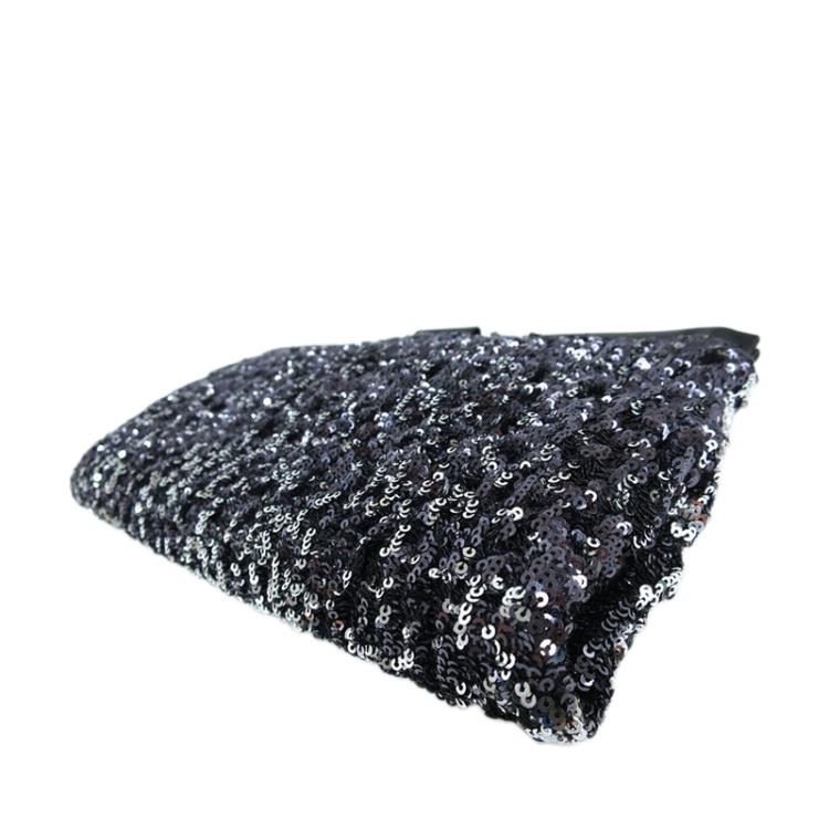 Pre Owned Miu Miu Black Sequin Frame Clutch 