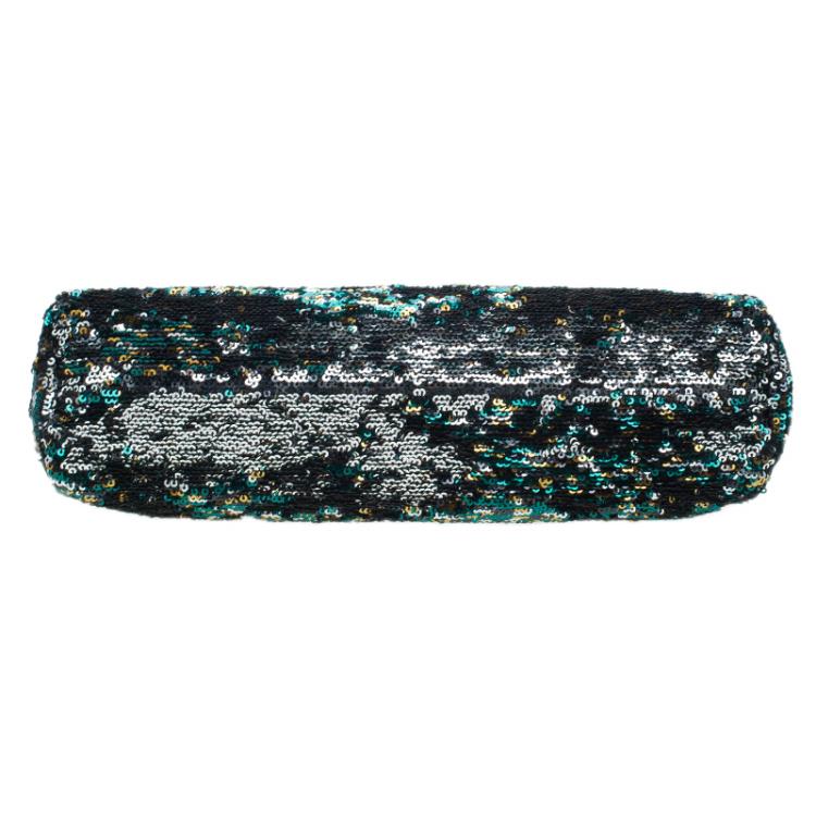 Pre Owned Miu Miu Multicolour Sequin Leather Clutch