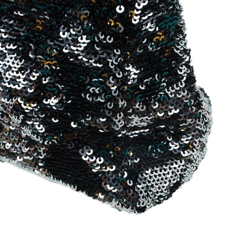 Pre Owned Miu Miu Multicolour Sequin Leather Clutch