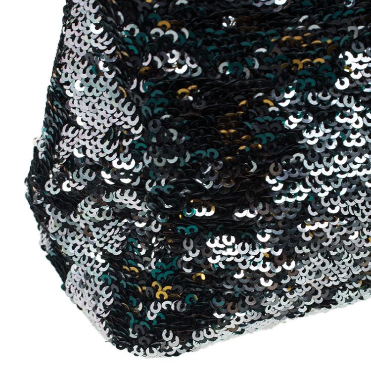 Pre Owned Miu Miu Multicolour Sequin Leather Clutch