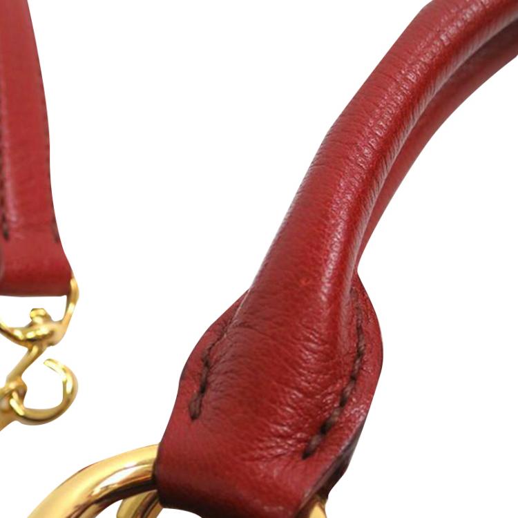 Pre Owned Miu Miu Bicolor Leather Madras Tote