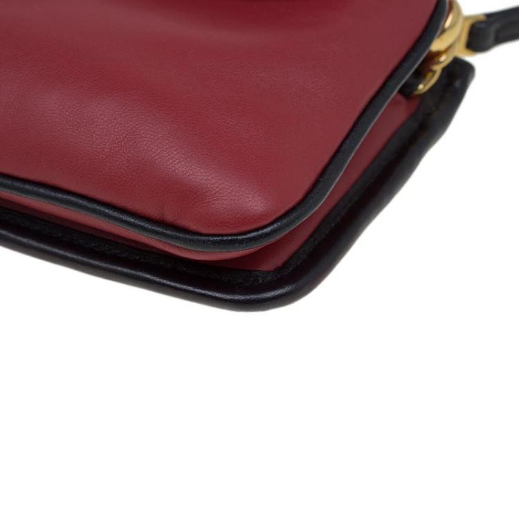 Pre Owned Miu Miu Red Quilted Leather Crossbody Bag