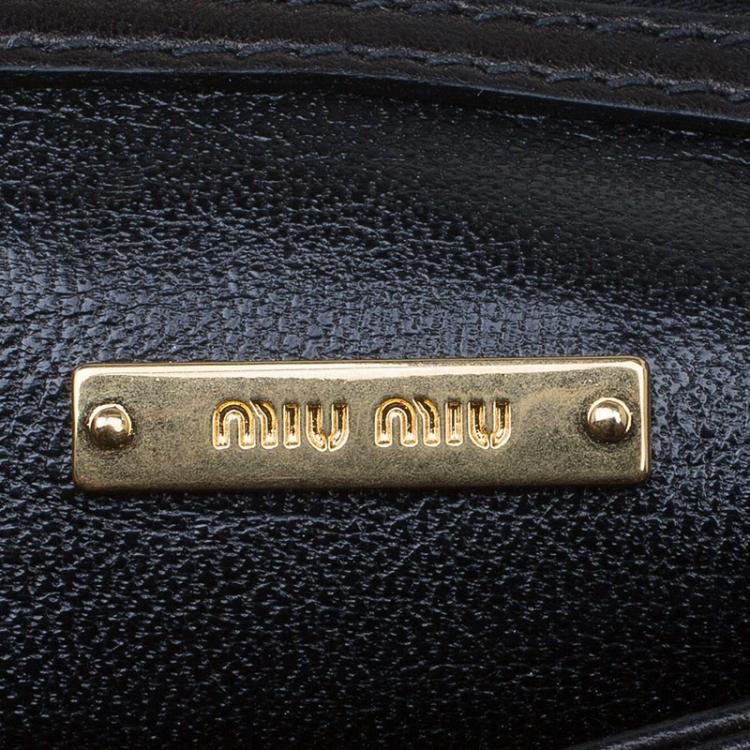 Pre Owned Miu Miu Multicolor Leather Jewel Embellished Biker Shoulder Bag