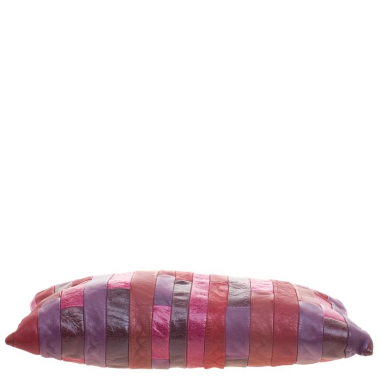 Pre Owned Miu Miu Multicolor Patchwork Nappa Leather Wrislet Clutch
