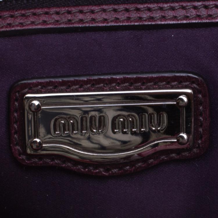 Pre Owned Miu Miu Multicolor Patchwork Nappa Leather Wrislet Clutch