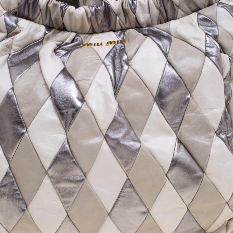 Pre Owned Miu Miu Multicolor Patchwork Leather Hobo