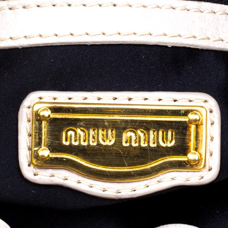 Pre Owned Miu Miu Multicolor Patchwork Leather Hobo