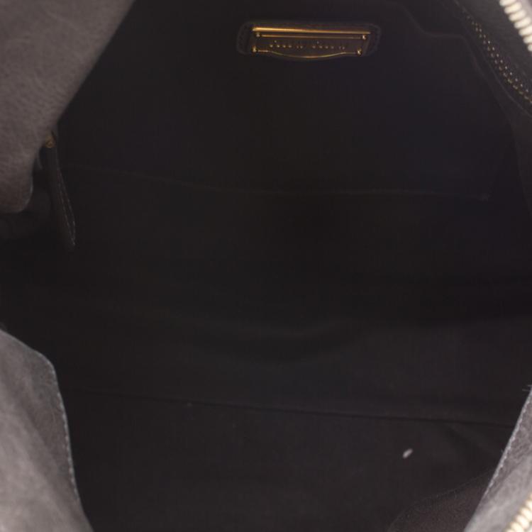 Pre Owned Miu Miu Grey Leather Bow Tote