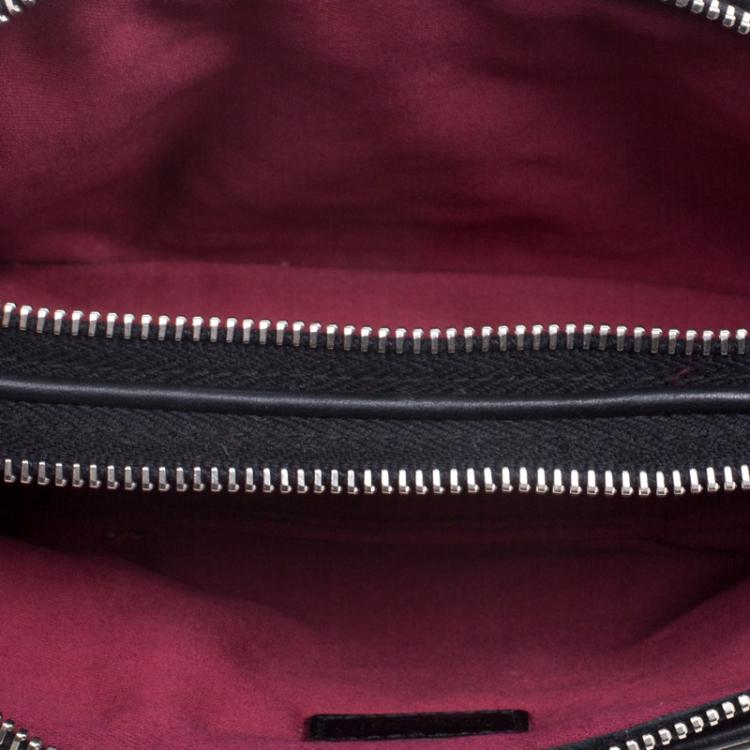 Pre Owned Miu Miu Black Leather Mini Studded Pouch