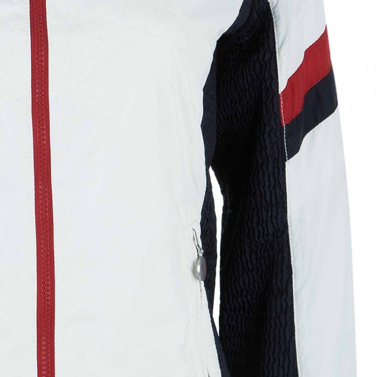 Pre Owned Moncler Off-white Zip Front Nylon Jacket S