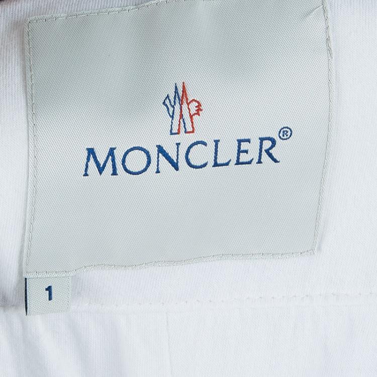 Pre Owned Moncler Off-white Zip Front Nylon Jacket S