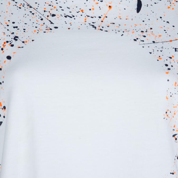 Pre Owned Moncler Paint Splattered Print T-Shirt XXL