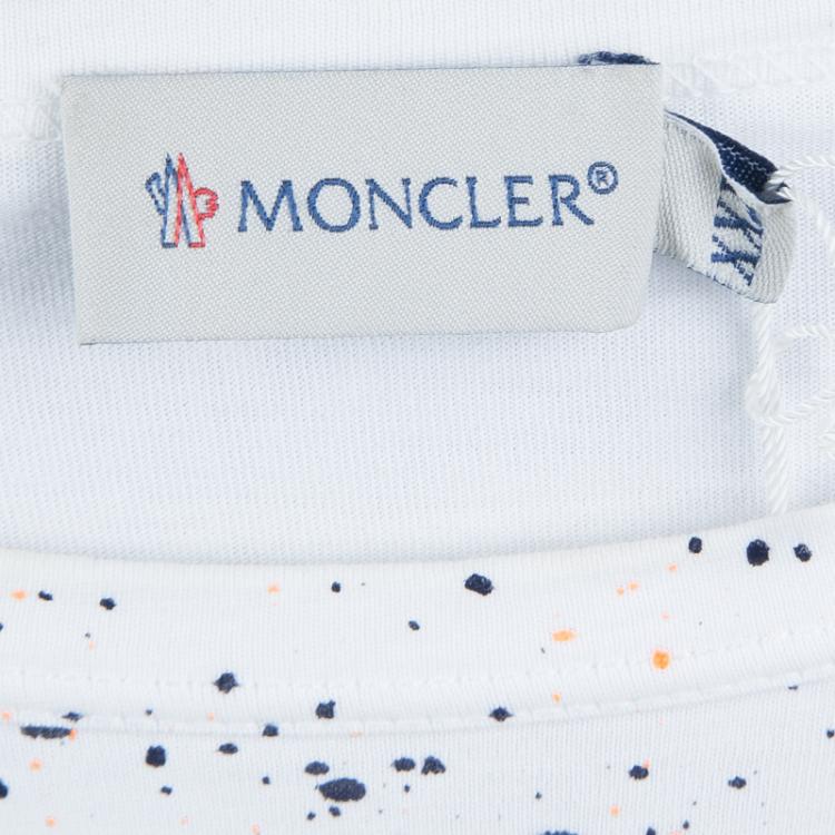 Pre Owned Moncler Paint Splattered Print T-Shirt XXL