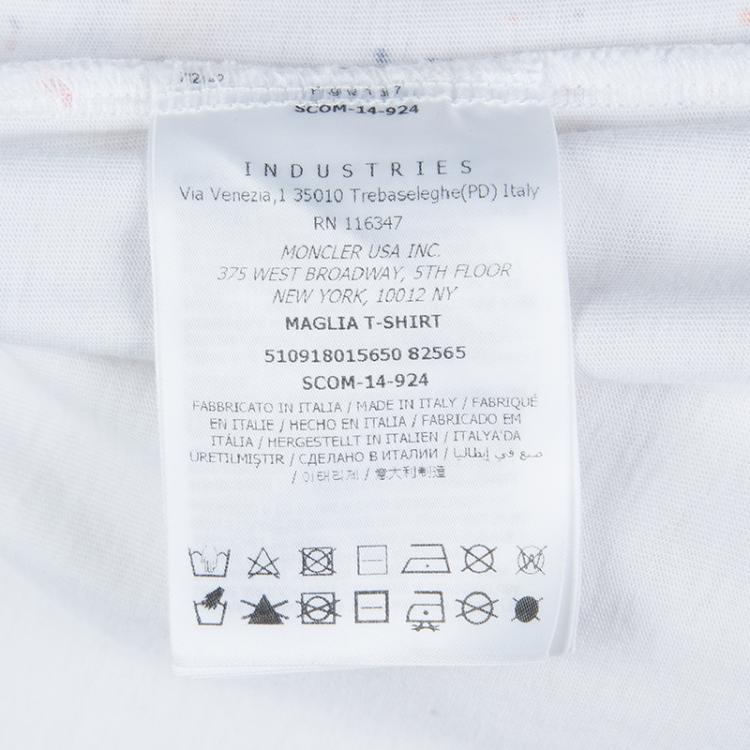 Pre Owned Moncler Paint Splattered Print T-Shirt XXL