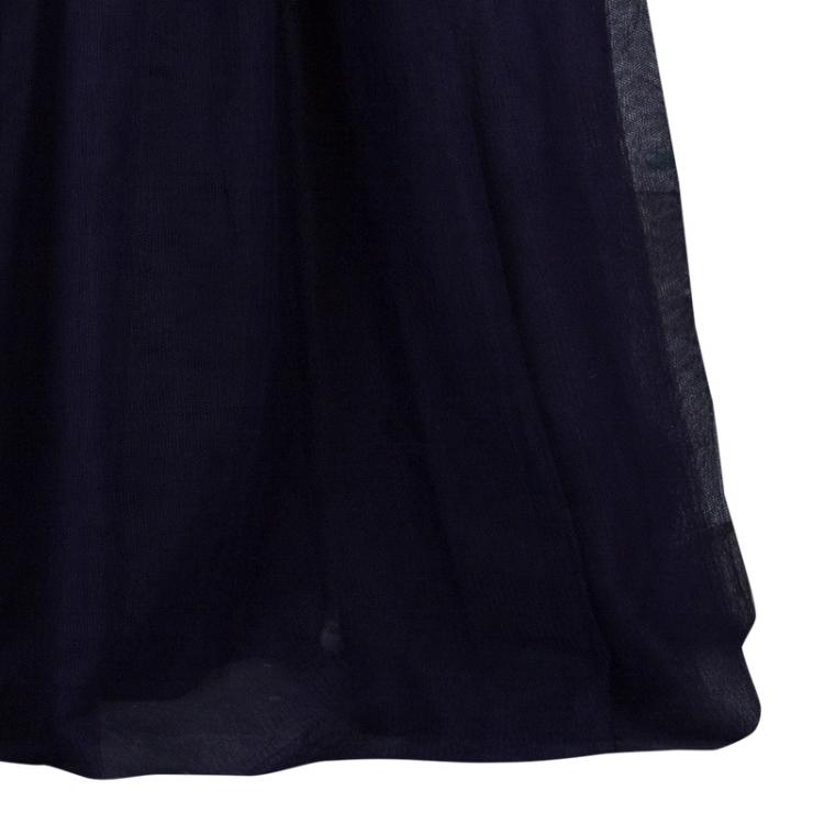 Pre Owned ML Monique Lhuillier Purple Tulle Sequin Embellished Sleeveless Gown M