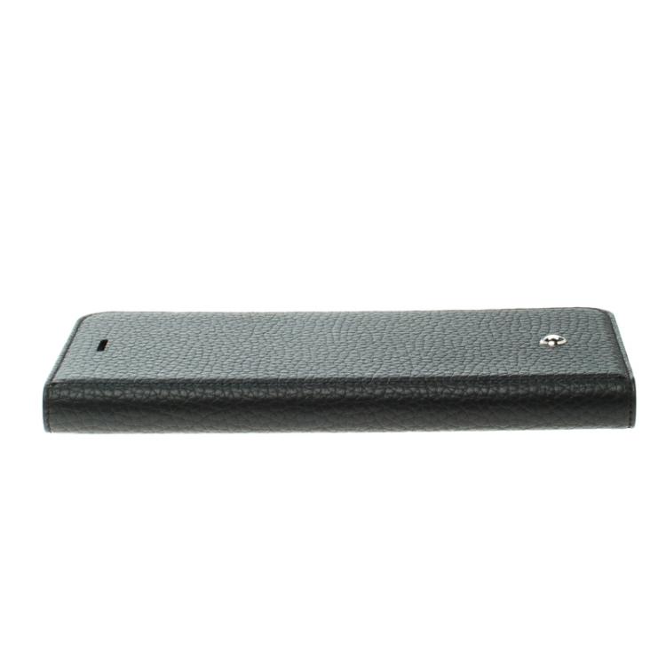 Pre Owned Montblanc Black Leather Meisterstuck iPhone 6S Plus Flipside Case