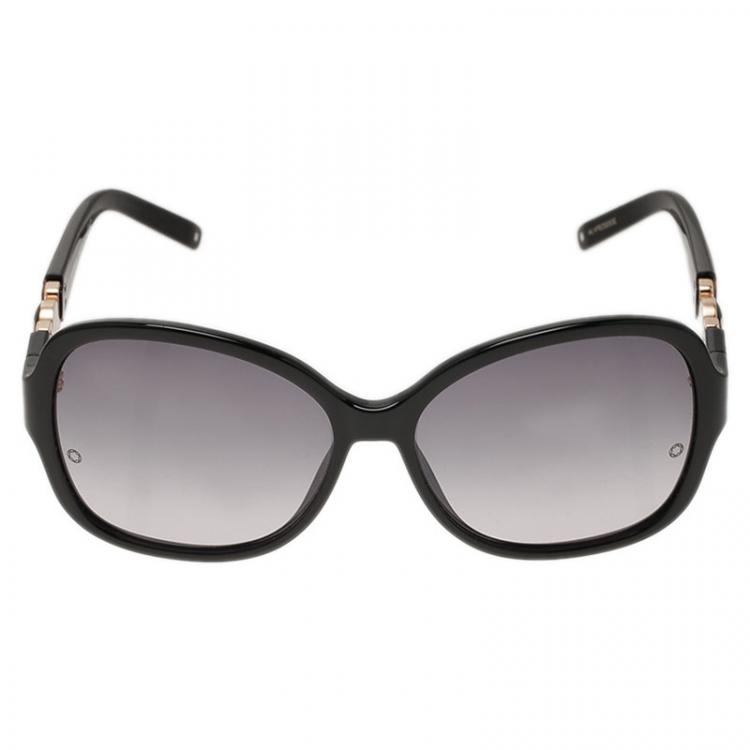 Pre Owned Montblanc Black 420S Square Sunglasses
