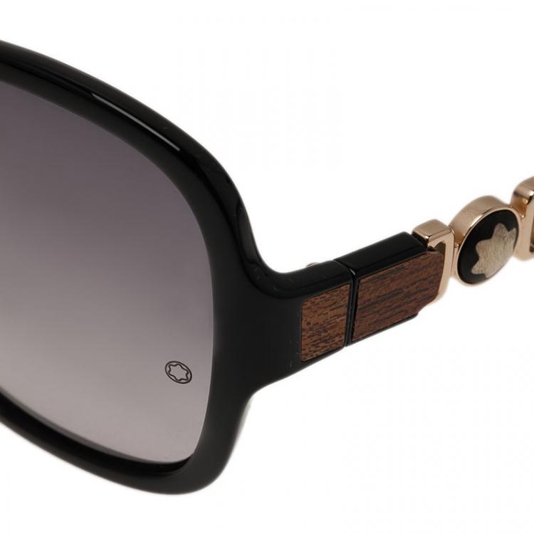 Pre Owned Montblanc Black 420S Square Sunglasses