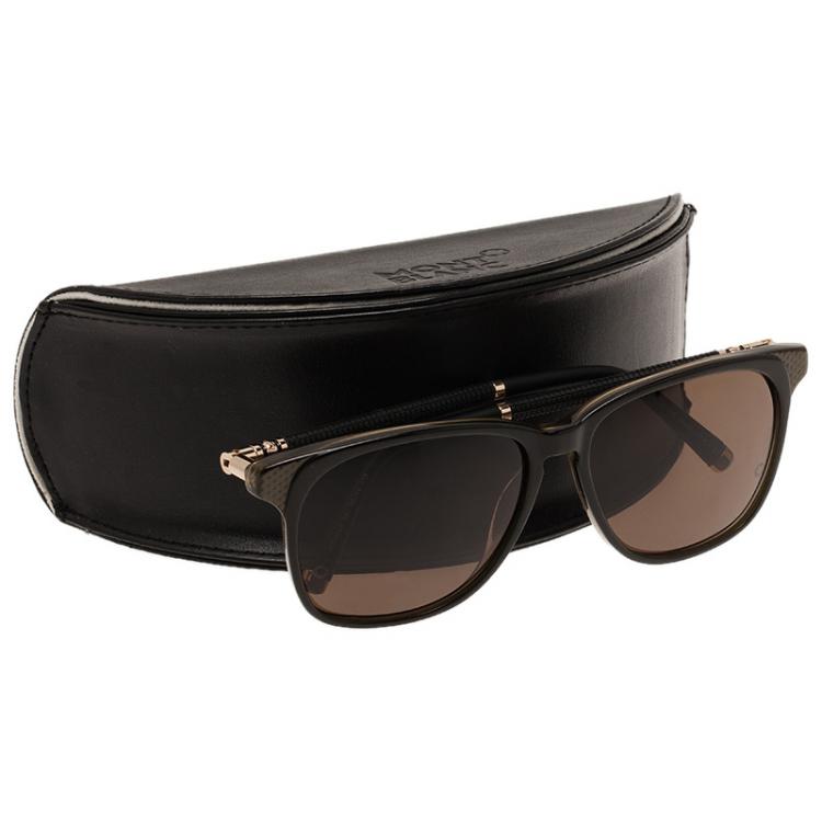 Pre Owned Montblanc Black MB4065 Classic Sunglasses