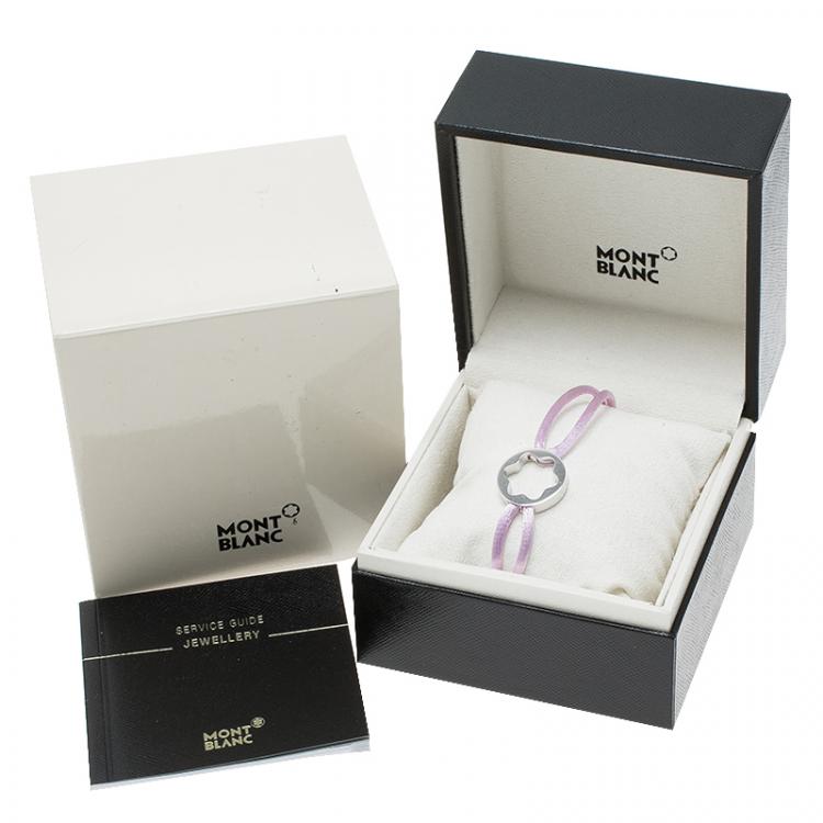 Pre Owned Montblanc Star Signet Silver Satin Bracelet