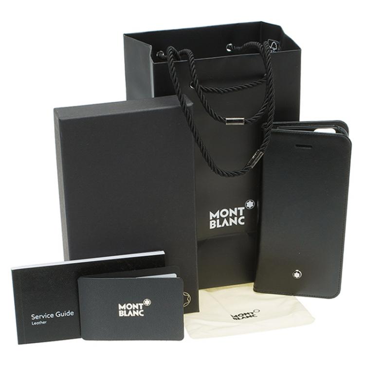 Pre Owned Montblanc Black Leather Meisterstuck IPhone Case 6 Ap6 