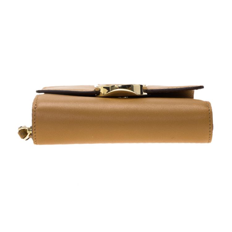 Pre Owned Montblanc Brown Leather Lady Star Compact Wallet