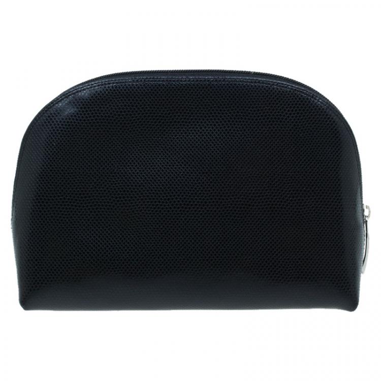 Pre Owned Montblanc Black Leather La Vie de Boheme Cosmetic Pouch 