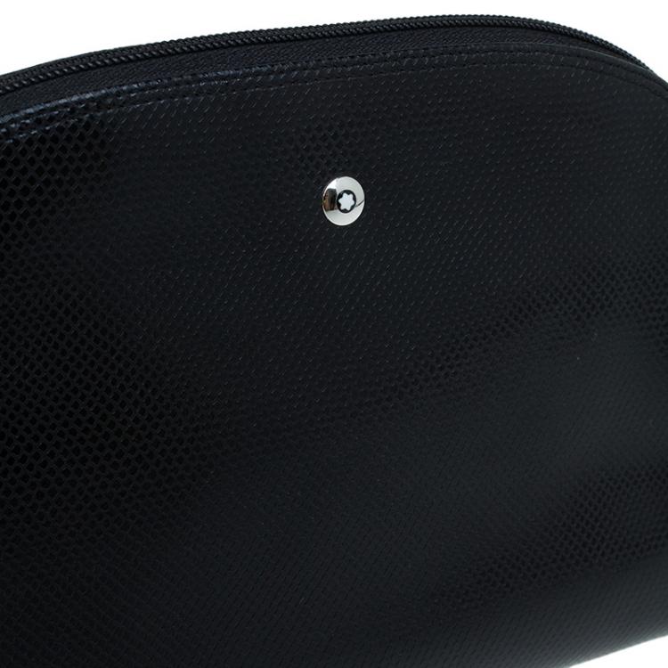 Pre Owned Montblanc Black Leather La Vie de Boheme Cosmetic Pouch 