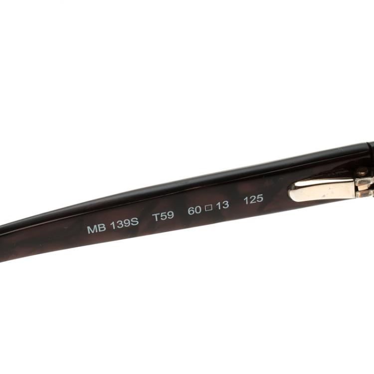Pre Owned Montblanc Brown Pink Dark Havana 139 S T59 Sunglasses