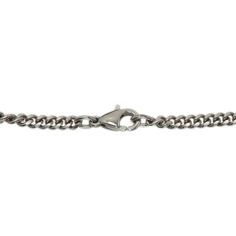 Pre Owned Montblanc Diamond Stainless Steel Pendant Necklace
