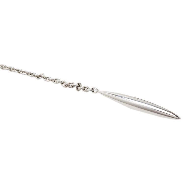 Pre Owned Montblanc Ceramic Silver Lariat Necklace