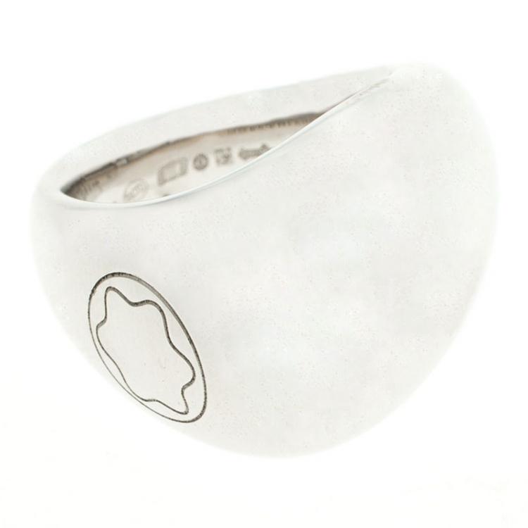 Pre Owned Montblanc Caresse of a Star Silver Ring Size 52