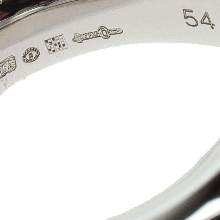 Pre Owned Montblanc Caresse of a Star Silver Ring Size 54