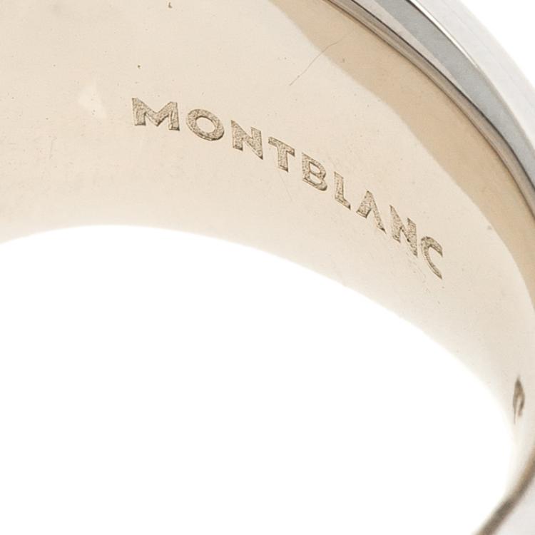 Pre Owned Montblanc Caresse of a Star Silver Ring Size 54