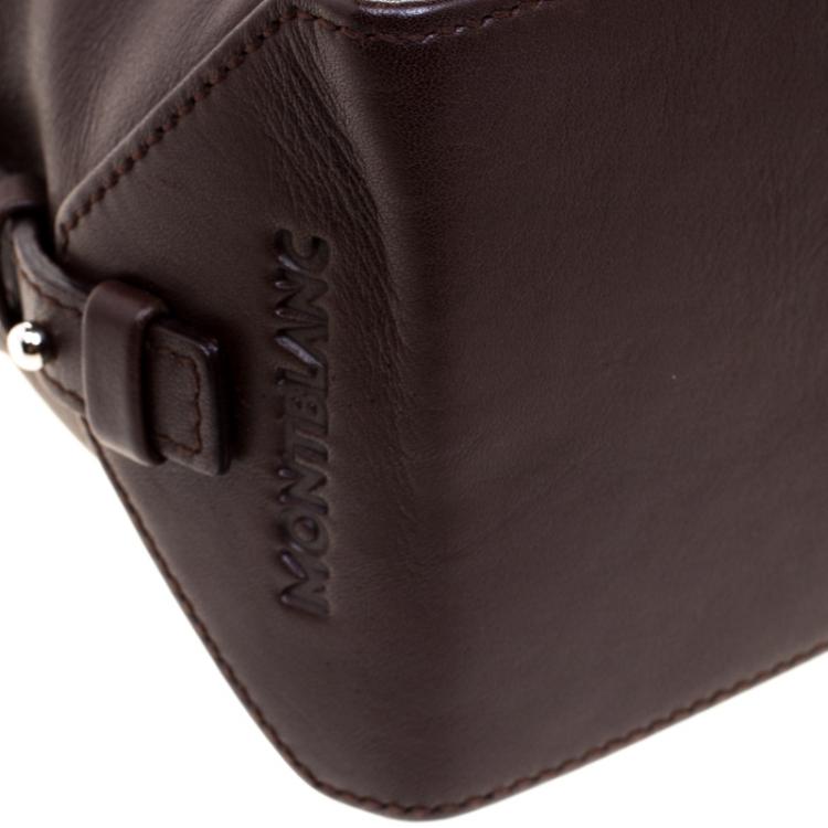 Pre Owned Montblanc Brown Leather Tote