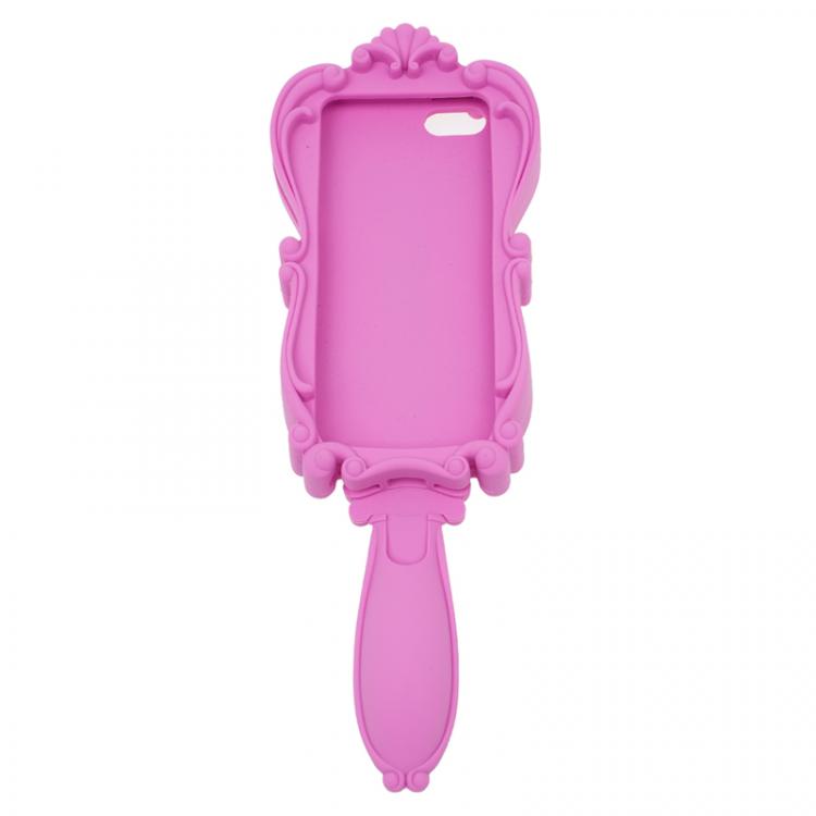 Pre Owned Moschino Pink Rubber Mirror iPhone 5 Case