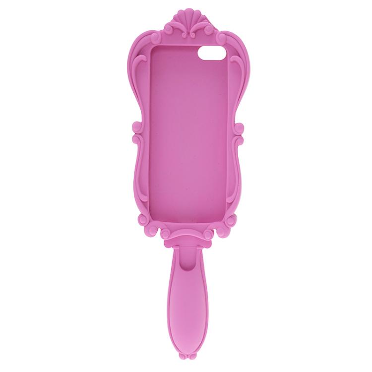 Pre Owned Moschino Pink Rubber Mirror iPhone 5 Case