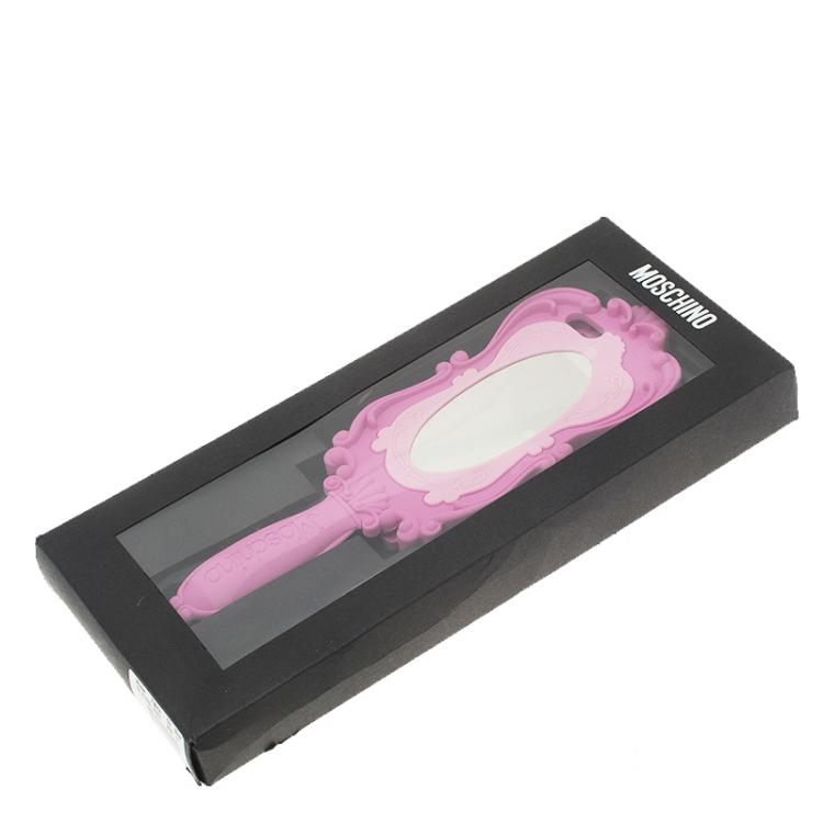 Pre Owned Moschino Pink Rubber Mirror iPhone 5 Case