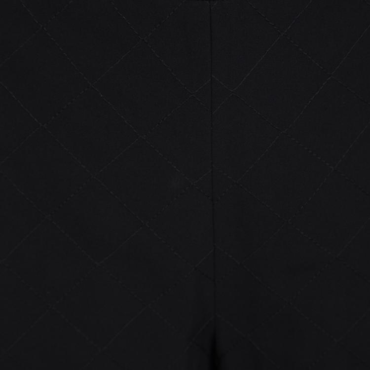 Pre Owned Moschino Couture Black Diamond Top Stitch Detail Trousers M