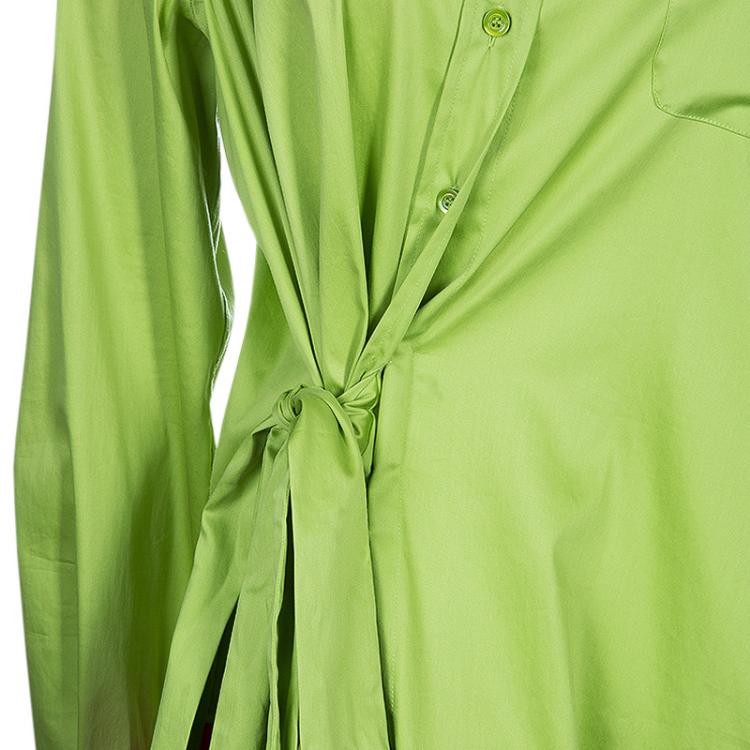 Pre Owned Moschino Colorblock Shirt Dress L